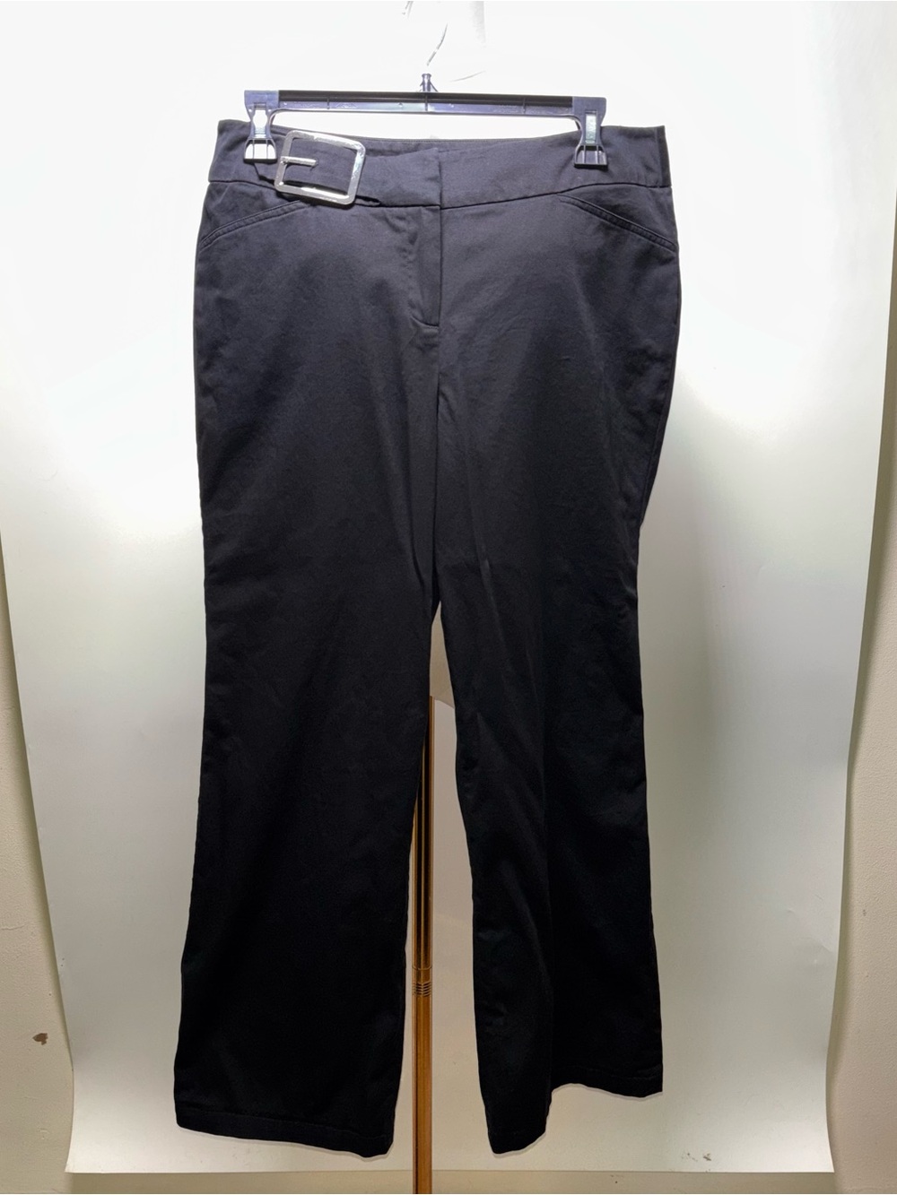 Sharagano Women's Black Dress Pants With Decorative Buckle Size 8